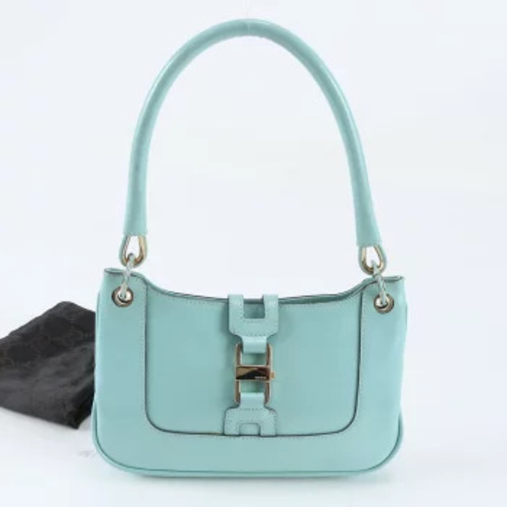 Gucci Jackie Leather Hobo Shoulder Bag Shoulder Blue